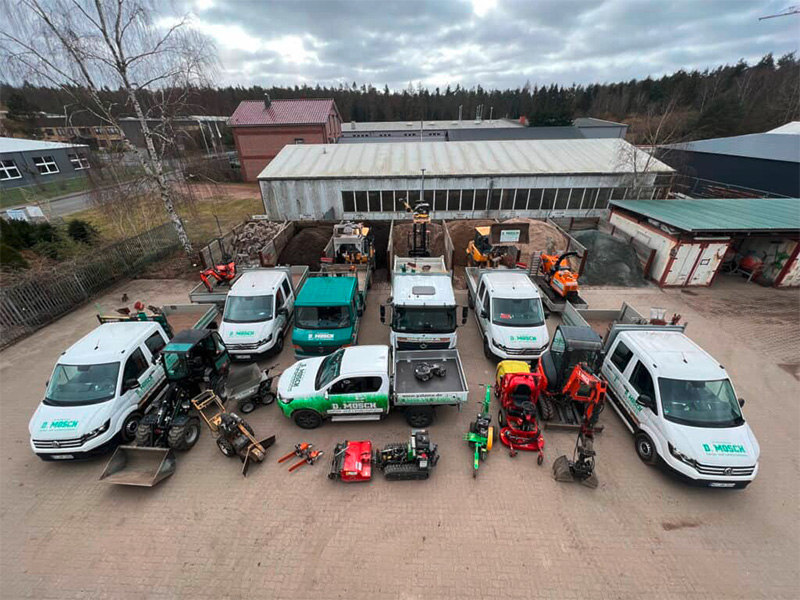 Fahrzeuge und Maschinen von Garten- und Landschaftsbau mit Dirk Mosch