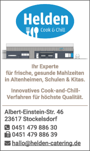 Banner von Helden Catering zeigt Angebote für Kita-, Schul- und Seniorenverpflegung in Stockelsdorf mit Leistungsübersicht.