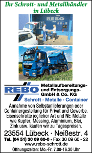 Banner mit Kontaktdaten REBO Metallaufbereitungs- und Entsorgungs GmbH & Co. KG